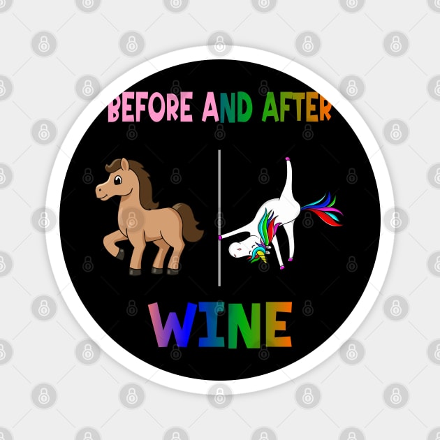 Before and after wine Magnet by A Zee Marketing